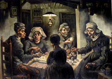 Los comedores de patatas gris Vincent van Gogh Pinturas al óleo